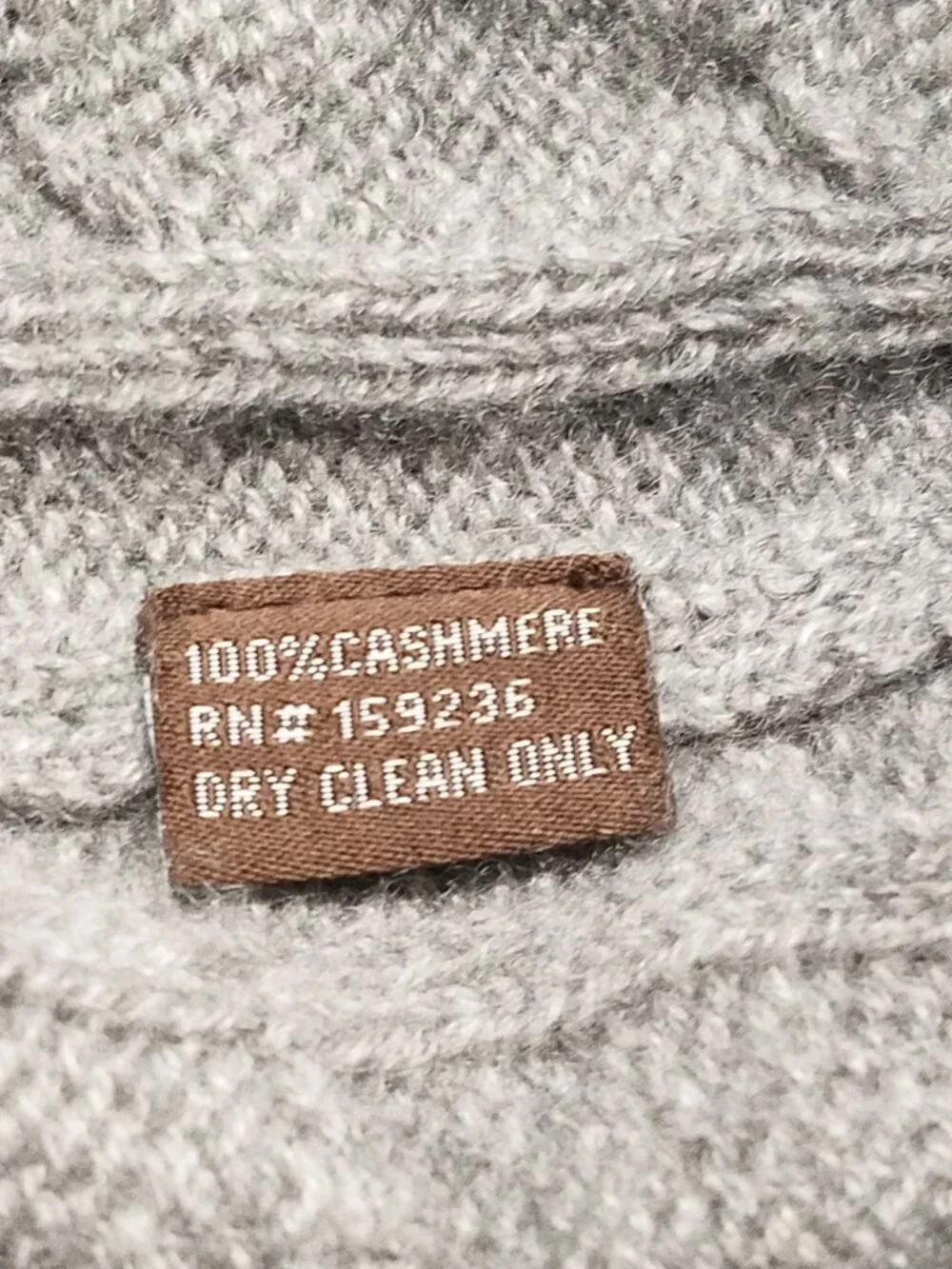 J. McLaughlin Men XL Gray Cashmere Cable Knit Pullover Sweater Luxury Classic